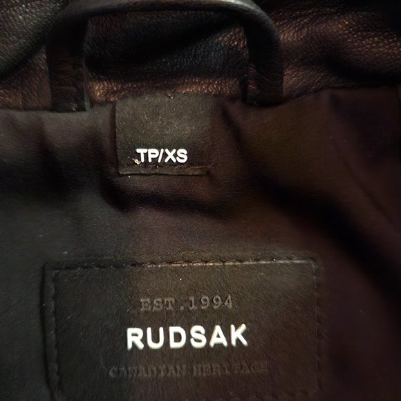 RUDSAK Classic moto leather jacket XS *NWOT* - Picture 7 of 9